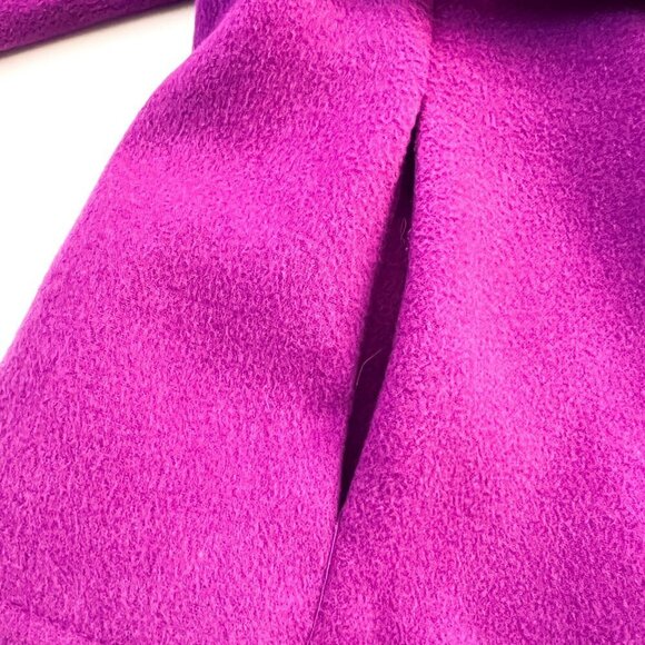 Laura Ashley Fuchsia Pea coat with pockets Size Extra Large XL - Picture 5 of 7